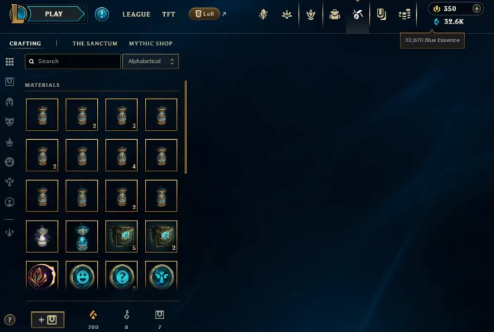 【 OCE 】 ⸱ Gold IV 53.8% WR | Hand - ( leveled + Boosted ) | Unverified | 32670 BE | 350 RP | Untouched-Loot |Check Description
