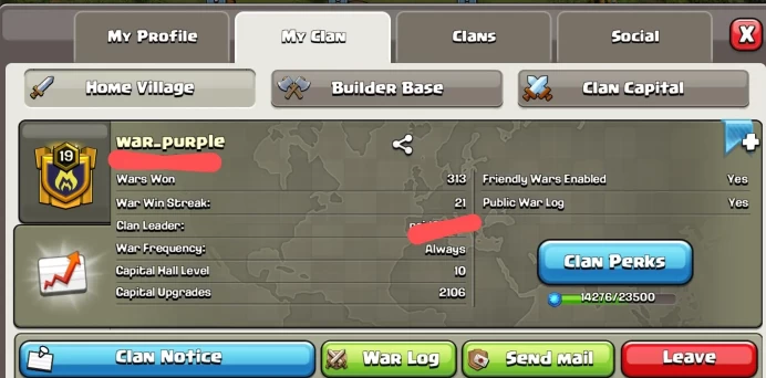 # CAPITAL HALL 10 # | Clan Level 19.6 | Name: war_purple | Awesome Name | Wins 313 ,Losses 185 | Crystal 1