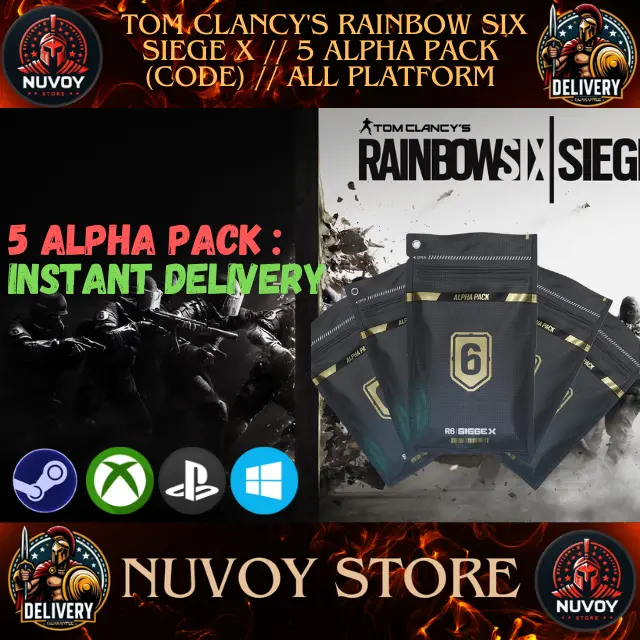 Tom Clancy's Rainbow Six Siege X // 5 Alpha Pack (CODE) // All platform // Fast Delivery