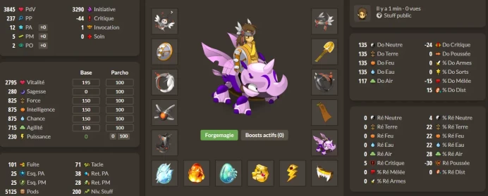 Orukam> Sacriier lvl 200 avec Equipement Multi elements