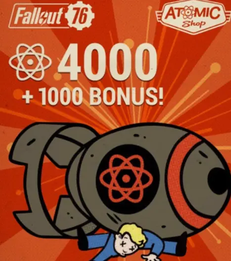  Fallout 76 Top Up -- 5000 Atoms