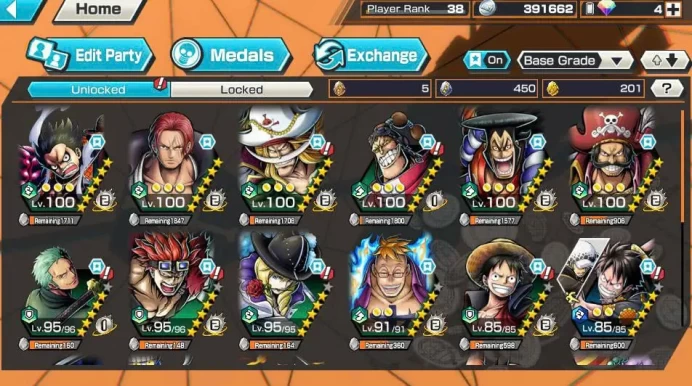 BR545-IOS+Android-3 Ex Max(Roger+Shanks Film Red+ Oden)-Medal Good Set 3 Boas+3 Luffy-Support 150%-White Beard Max+Peros+Donflamingo