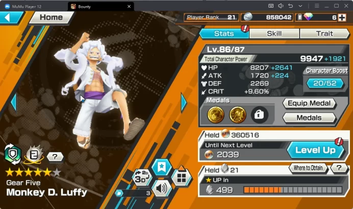 Meta Extreme Luffy G5, Shanks Red, Uta Red, Yamato, Oden, ETC|Log Bandai|(OPBR769)