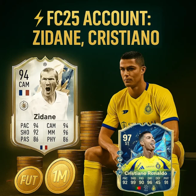 FC 25 Spain Account – ZIDANE + Cristiano Ronaldo | Instant Delivery | High Demand