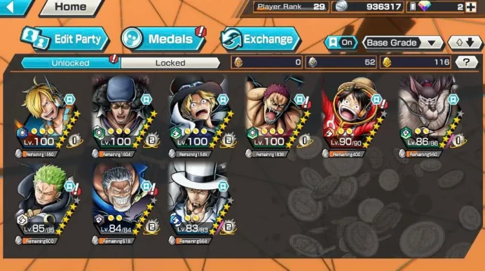 BR540-IOS+Android-4 Ex Meta(Garp+Kuzan+Sabo+Lucci)+Good Medal+Support 160%+Egghead Sanji Max+Egghead Luffy+Jabra+Egghead Zoro+Niji+Yonji