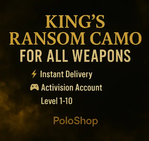 BO6 Soft Unlock – King's Ransom Camo | All Weapons | Instant Delivery | Activision Account | Level 1–10 #B06007