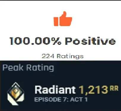 RadiantPeak1000RR ALL RANKS VALORANT BOOSTING (READ DESCRIPTION WRITES ME)!!!!!!!!!! +1000 COMPLATED ORDER