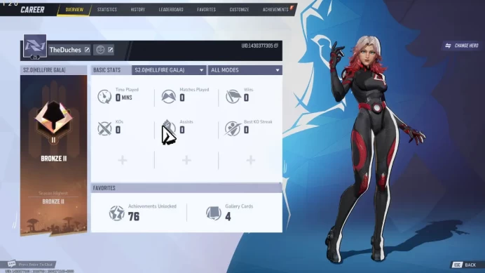 Marvel Rivals 25LVL • 1600 UNITS • EX.Platinum 2 • New Bronze 2 • Original Email • Automatic Delivery