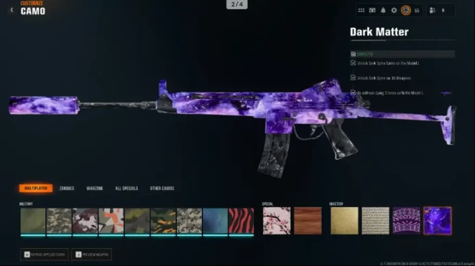 Dark Matter Camo Level 55 + 50 Wins 550+ Camos 18+ Operators Stacked Account Full Access Steam | Battle.net | PSN | Xbox Warzone 4 Ready
