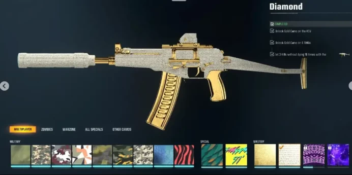 13 Diamonds Unlocked Black Ops 6Warzone Diamond ARs & SMGs