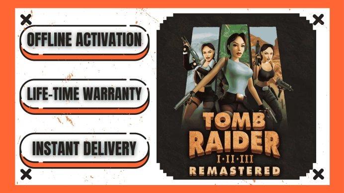Tomb Raider I-III Remastered (+1 Free Game Gift) | Steam Offline Activation | Instant Delivery | Lifetime Access