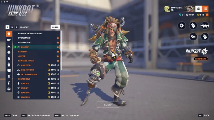 JINKRAT 4 LEG SKINS / BLACKHARDT / DOOMEIST / Total 11 legendary skins / Mei / see the picture / Please Read Description