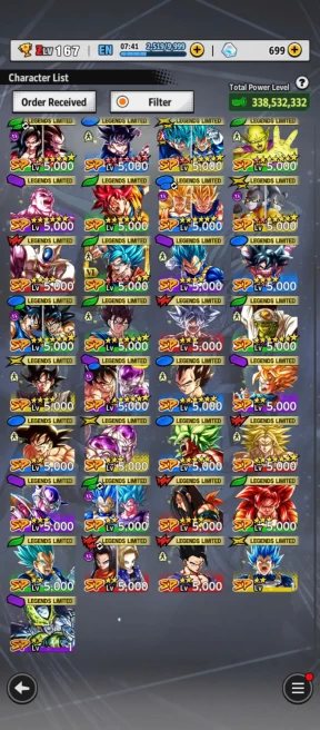 D569-IOS+Android-5 UL(Goku Uis+Beast Gohan)+338 Millions Power+41 Legend Good Star+Good Equipment+Goku Uis Full Red Star+God Goku Zenkai