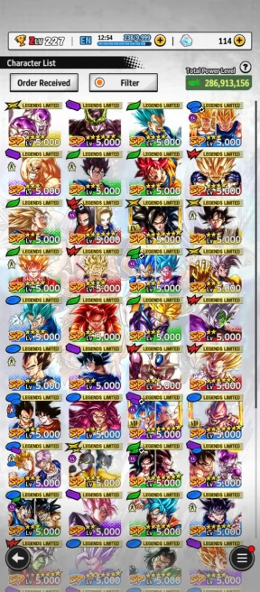 D572-IOS+Android-Stacked Legends -50 Legends+Good Equipment+Goku Uis+Zamasu Red Star+SS4 Goku+Vegito+SS2 Goku+Goku Black+Gohan&Trunks+Nice Team