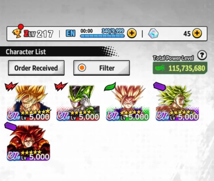 D575-IOS+Android-Team Android-5 UL(Cell+SS4 Gogeta+Gohan+Broly)+26 Legends+Good Equipment+Perfect Cell+Jiren+Gammar+Android 17