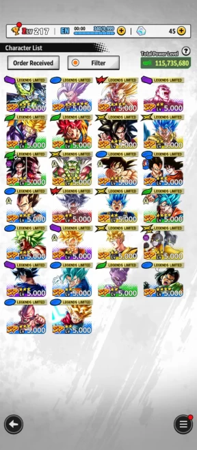 D575-IOS+Android-Team Android-5 UL(Cell+SS4 Gogeta+Gohan+Broly)+26 Legends+Good Equipment+Perfect Cell+Jiren+Gammar+Android 17