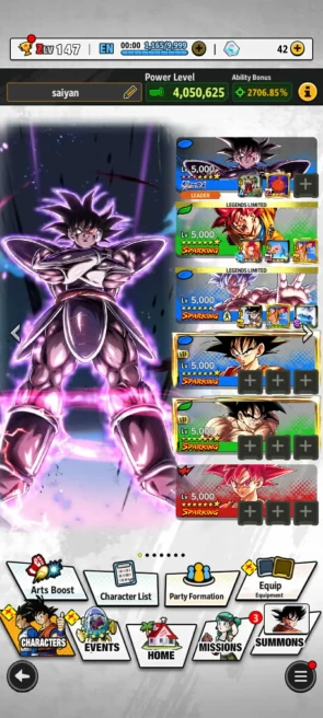 UL Turles 10s+ LF Goku god 7s+Goku Uis+GokuFrieza+pikkon- Have Equipment- ANDROID-IOS-BANDAI (817)