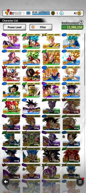 UL Turles 10s+ LF Goku god 7s+Goku Uis+GokuFrieza+pikkon- Have Equipment- ANDROID-IOS-BANDAI (817)