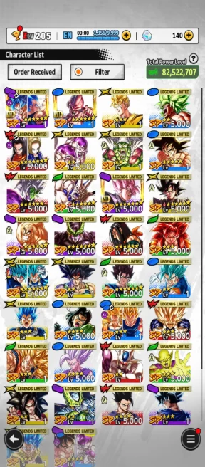 D582-IOS+Android-4 UL(Beast Gohan+Frieza+Super Gogeta)+34 Legends+Good Equipment+Team GT2+Fusion+Rose Zenkai+Goku Black+Vegtio+Shenron+Super 17