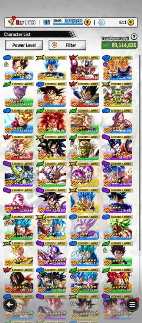 D586-IOS+Android-4 UL(Majin Vegeta+Goku Uis+Rose)+43 Legends+Good Equipment+Nice Team+New Goku Uis Red Star+Goku Black+Vegito Green+God Goku