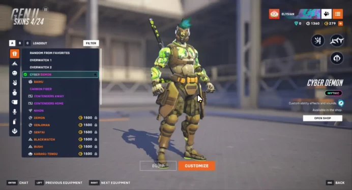 GENJI - CYBER DEMON / D.VA SKINS / Full Mail Access / see the picture / Many Legends Skins / zcth