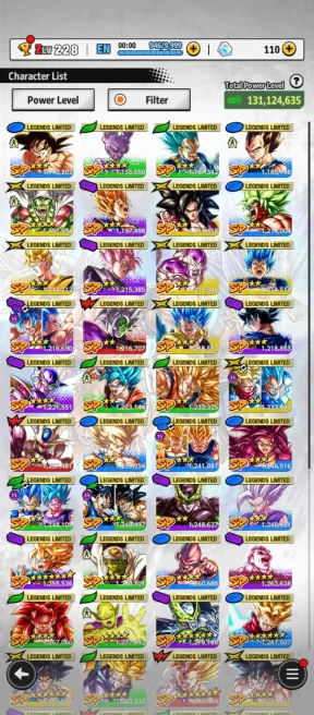 D592-IOS+Android-7 UL(Majin Vegeta+Goku Uis+Vegito+SS2 Gohan)+53 Legends Limited+Vip Equipment+Meta Account+Nice Team Ready PVP+New LL Goku Uis