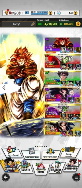 D595-IOS+Android-Team Fusion+5 UL(SS4 Gogeta Full Red Star+Goku Ui)+38 Legends+Good Equipment+New Goku Uis+Vegito Green+Zamasu Zenkai+SS4 Goku