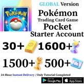 [GLOBAL]Pokemon TCG Pocket Starter Account with 30+ Pokégold & 1600+ Pack Hourglass & 1500+ Wonder Hourglass & Random Immersive card