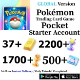 [GLOBAL]Pokemon TCG Pocket Starter Account with 37+ Pokégold & 2200+ Pack Hourglass & 1700+ Wonder Hourglass & Random Immersive card