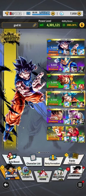 D601-Android-UL Majin Vegeta+33 Legends Limited+7.000 Chrono Crytal+Good Equipment+Full Team Part 1+New Goku Uis+God Vegeta+Zamasu+Goku Black