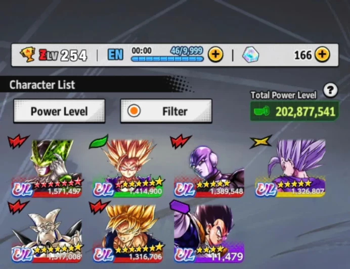 D607-IOS+Android-Meta Account-7 UL(Cell Full Red Star+Beast Gohan+Hit+Gohan)+47 Legends Good Star+Good Team PVP+New Goku Uis+God Vegeta+Vegeta