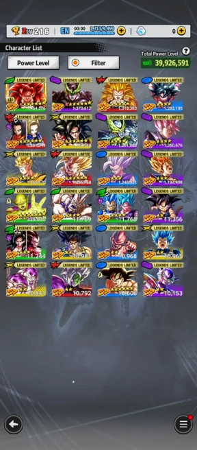 UL Cell 8S+UL Gohan ss2 8S+UL ss4 Gogeta+ 24 LL (ss4 gogeta 8s+cell 8s+gotenks+Goku kid+Piccolo+ss2 Gohan) Good Equip - ANDROID-IOS-BANDAI (823)
