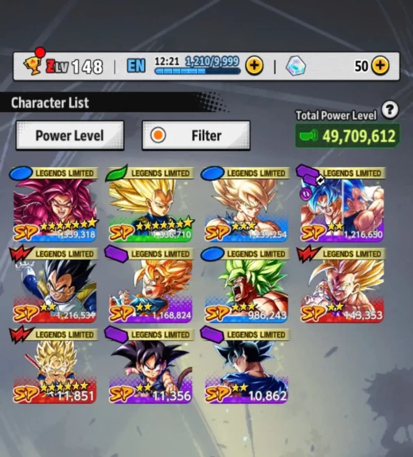 D619-IOS+Android-Full Team Daima+11 Legends+Have Equipment+SS4 Goku+SS3 Vegeta+Glorio Full Red Star+Majin Kuu+Majin Duu+Goku Mini