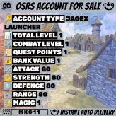 Main Starter No Email Set 80 Attack 80 Strength 80 Defence 80 Range HandTrained #OSRS80! MKG11