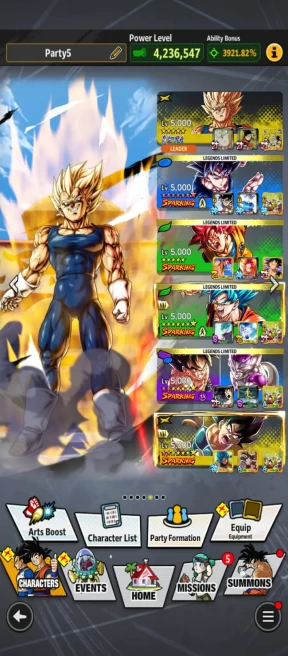 UL Majin vegeta+ 35 LL (Goku Uis FULL+Gohan pur+baby 2+ss4 gogeta+Ui goku+Goku god+GokuFrieza 9s+God ss Goku+TrunkVegeta)Good Equipment (825)