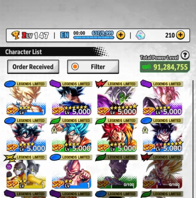 D621-IOS+Android-UL Hit Red Star+10 Legends+New LL Goku Uis Red Star+Zamasu+Have Equipment
