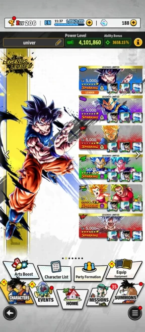 Full LF part 1+part 2 - 41 Legends (Goku Uis+new vegeta+new Goku+vegeta+baby 2+zamasu+super 17 8s+GokuBardock 9s+Nappa+Goku ssj3) Have Equip(827
