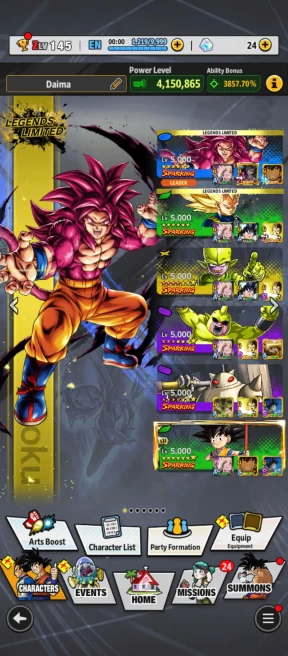D624-IOS+Android-Full Team Daima+Good Equipment+SS4 Goku+SS3 Vegeta+Glorio+Majin Kuu+Majin Duu+Goku Mini