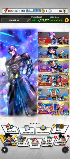 D626-IOS+Android-5 UL(Goku Uis+Hit)+305 Millions Power+36 Legends+Vip Equipment+Nice Team PVP+Good Zenkai+New LL Goku Uis Full Red Star+Gotenks