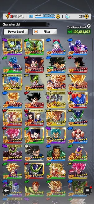 D629-IOS+Android-Full Team Cell+Team Android-6 UL(Cell Full Red Star+Rose+SS2 Gohan)+32 Legends+Good Equi+Cell Zenkai+Sparking Good Star+Gammar