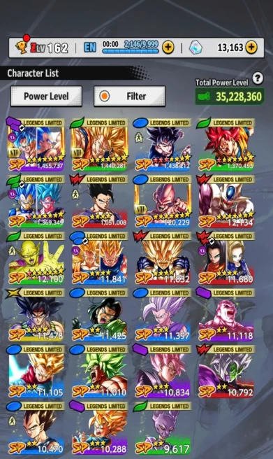 D630-Android-13.000 Chrono Crytal+UL Beast Gohan+23 Legends+Vip Equipment+SS3 Goku Zenkai+LL Goku Uis Red Star+God Goku Red+Vegeta&Goku+Piccolo