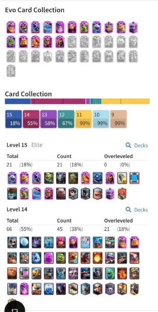 Clash royale level 59/change name 1000 gem/87  max /price good 