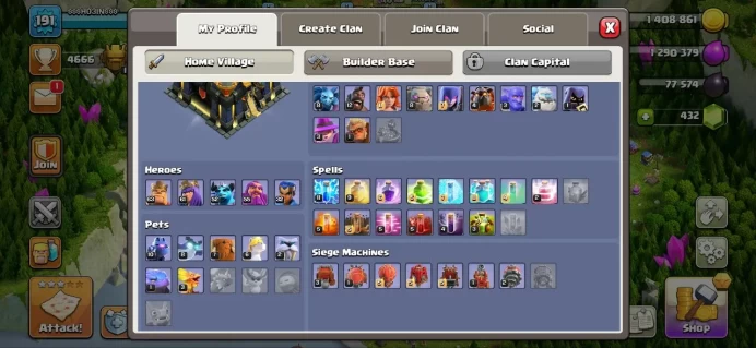 Th_17(XP 191)(7 SKIN HERO)(HERO:63/61/52/55/32)(FULL ABILITY)(BEST VILLAGE)LIFTIMEWARANTY
