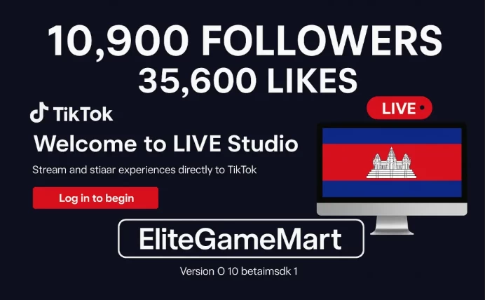 CAMBODIA 10.900 REAL Followers + 35600 REAL LIKES | Account | TikTok  | Live Studio + live Phone | Full Mail Access