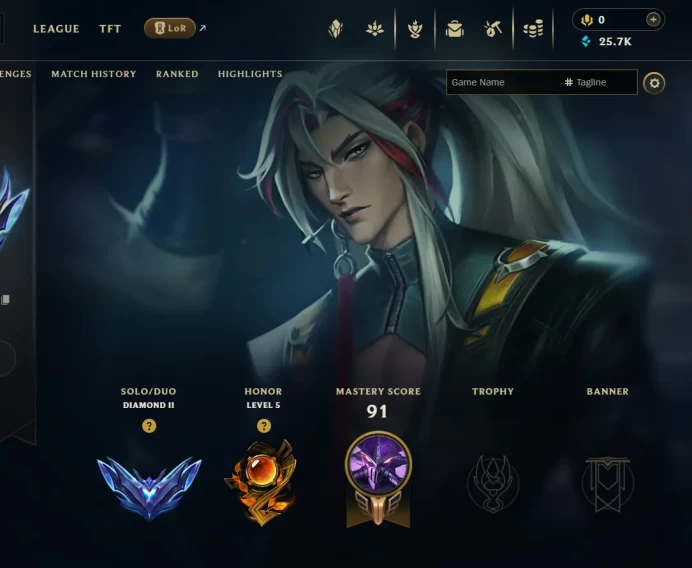[EUW]SEASON 15 DIAMOND II 18LP (73% Winrate) CHANGEABLE EMAIL | Champions:45 | Skins:16 | BE: 25700 | Honor Level: 5 |HIGH MMR HIGH LP GAIN SAFE