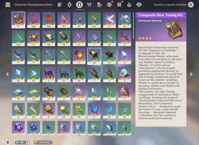 Asia |AR56|7 Limited + 4 [5Star's Weapon] Neuvillette+Sign,Xilonen,Hu Tao, High Pity Rate on ETC|Take Email| Check SS (GI1344)