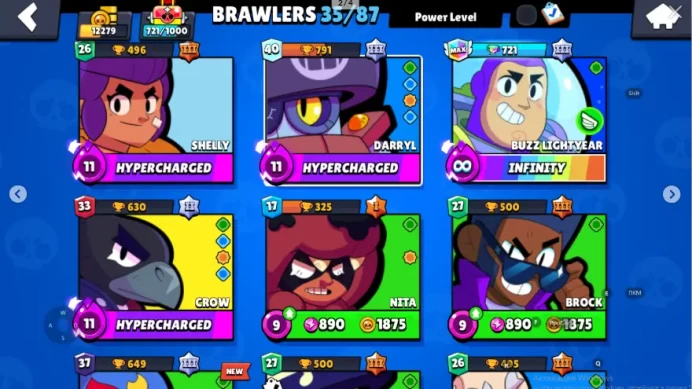 12279 Trophy | 35 Brawlers | 32 GEMS | 4279 Gold | 2194 Blings | 49 Skins | Full Access |  Instant Delivery | IOS/ANDROID | spc#635