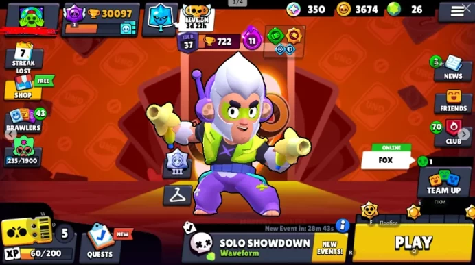 30097 Trophy | 67 Brawlers | 26 GEMS | 3774 Gold | 350 Blings | 110 Skins | Full Access |  Instant Delivery | IOS/ANDROID | spc#658