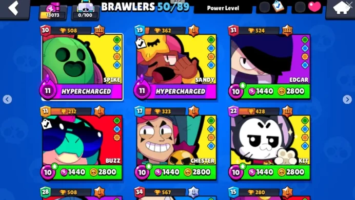 13K+ CUP // 50 Brawler // 2 Hypercharge // All Pictures in Description