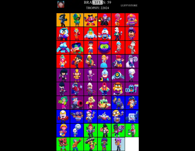 22024 TROPHY 3 LEGENDARY 59 BRAWLERS IOS/ANDROID FULL ACCESS INSTANT DELIVERY